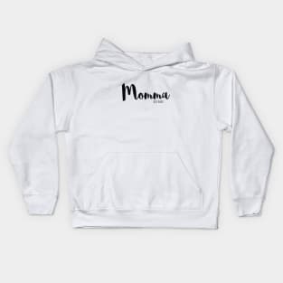 Momma Pregnancy Announcement Kids Hoodie